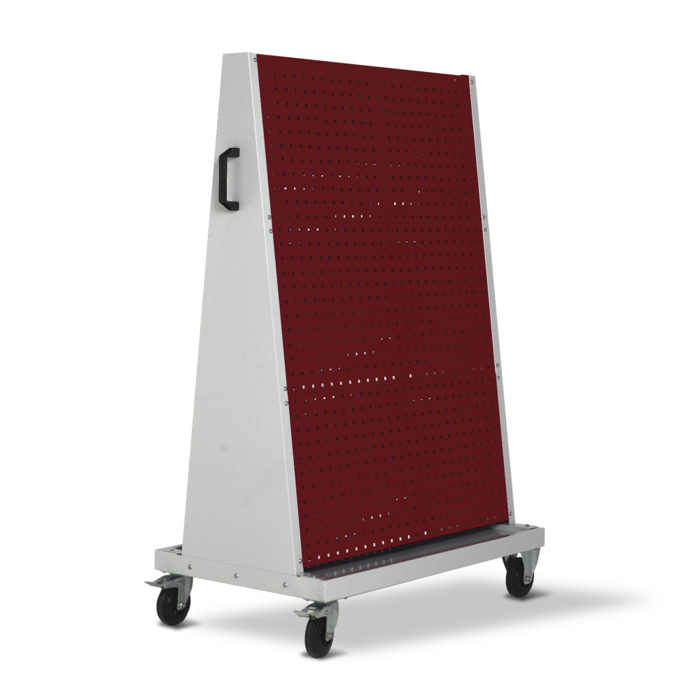 14026026.24 – Chariot perfo avec 6 panneaux perfo – 1000x650x1600 mm – RAL 7035/3004 - Image 1