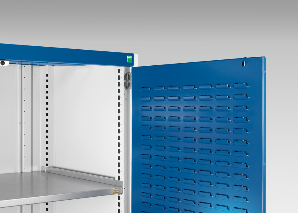 Armoire Cubio SMLF-6520-2 – Portes à Bacs, 650x525x2000 mm, RAL 7035/5010, Tôle d&rsquo;Acier - Image 3