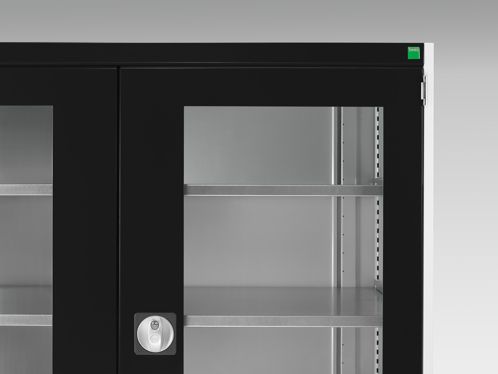 Armoire Cubio SMLFS-10612 avec portes transparentes – 1050x650x1200 mm – Châssis acier pour charge jusqu&rsquo;à 1.5 tonne 3