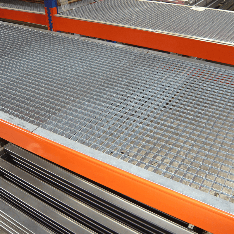 Plateau caillebotis pour rayonnage à palettes ProfilPAL – 890 ou 1090 x 1100 mm – charge 800 kg – galvanisé à chaud 1