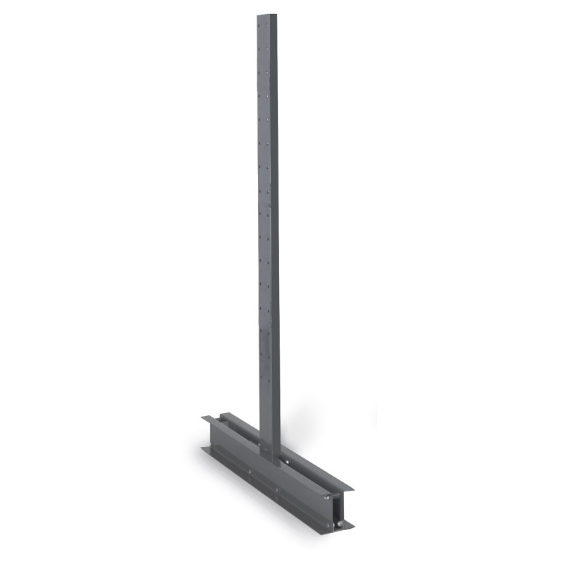 Cantilever léger double face – Rayonnage pour charges longues, hauteur 2000 mm, 3 niveaux, réglable 100 mm, finition RAL 7024 4