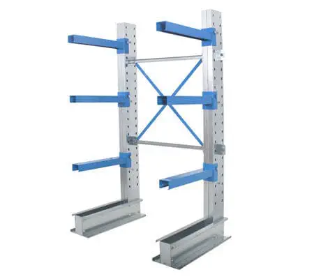 Cantilever Simple Face semi lourd Hauteur 2000 mm, profondeur 400, 600 ou 800 mm – Neuf – Eco Rayonnage 1