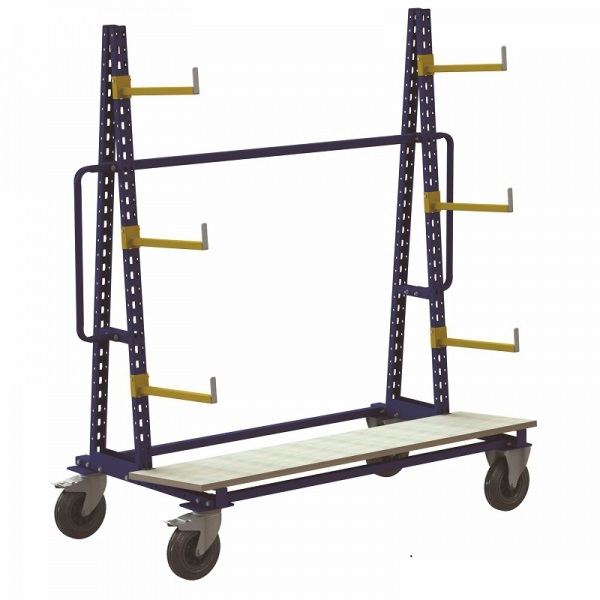 Cantilever mobile simple face ou double face – stockage horizontal – charge max 500 kg – bras réglables 1