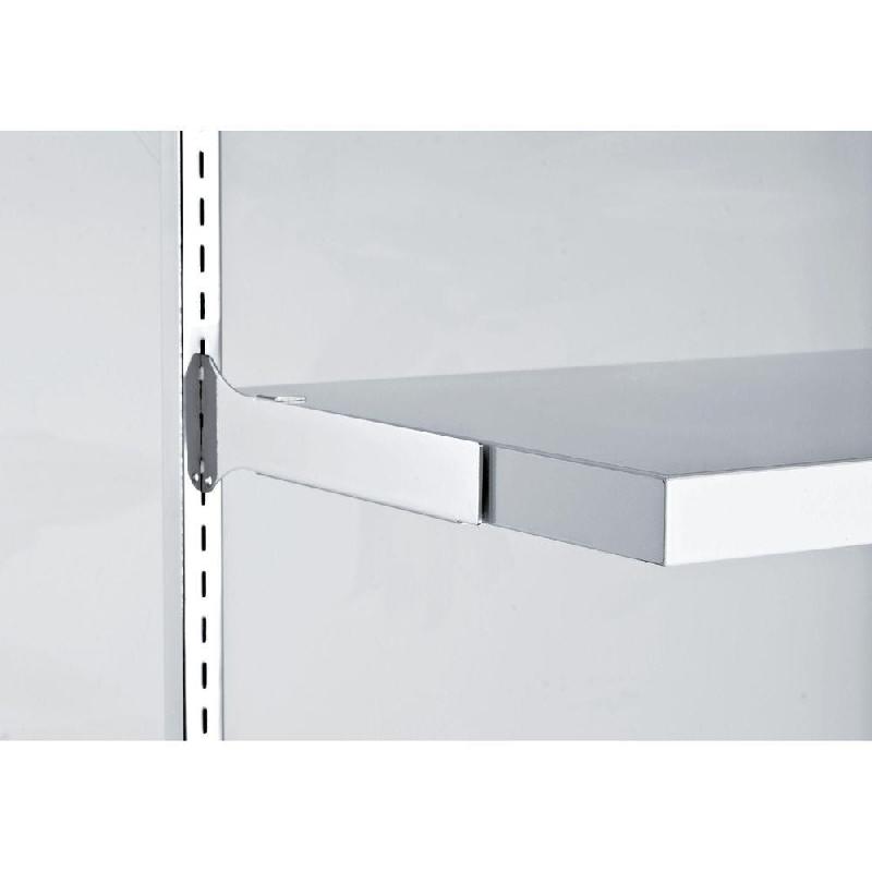 Console chromée pour tablette Ep.38mm L.30cm – par 2 – acier – gris - Image 1