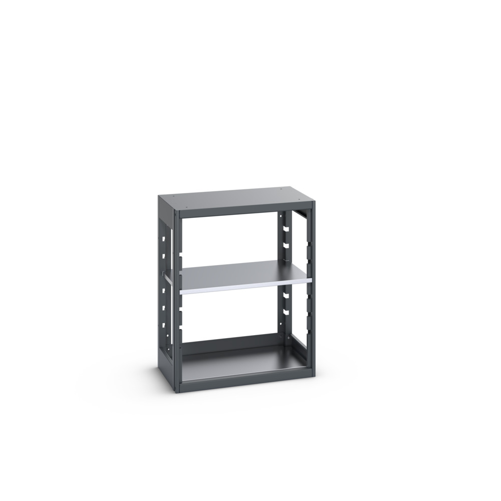 Rayonnage Cubio 8510 – Baie avec 2 tablettes en acier – 800 x 525 x 1000 mm – RAL 7016 1