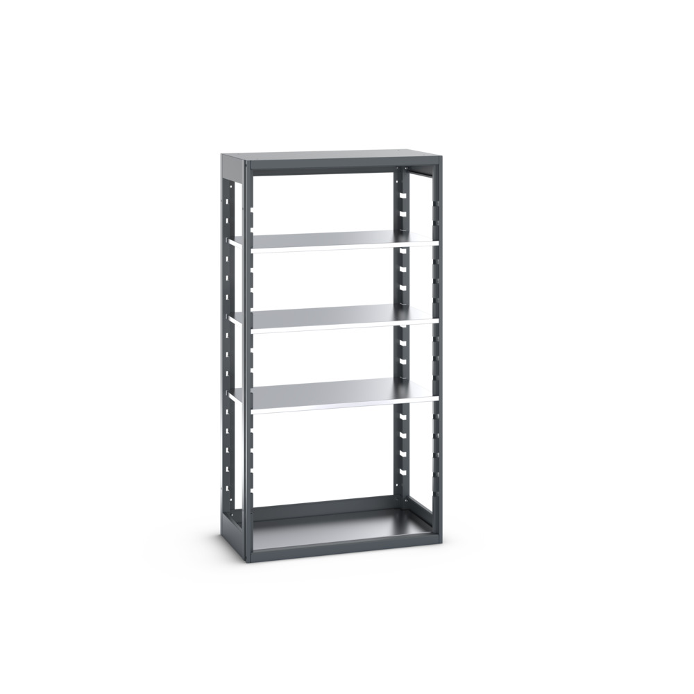 Rayonnage Cubio 10520 – 4 tablettes – L 1050 x P 525 x H 2000 mm – RAL 7016 - Image 1