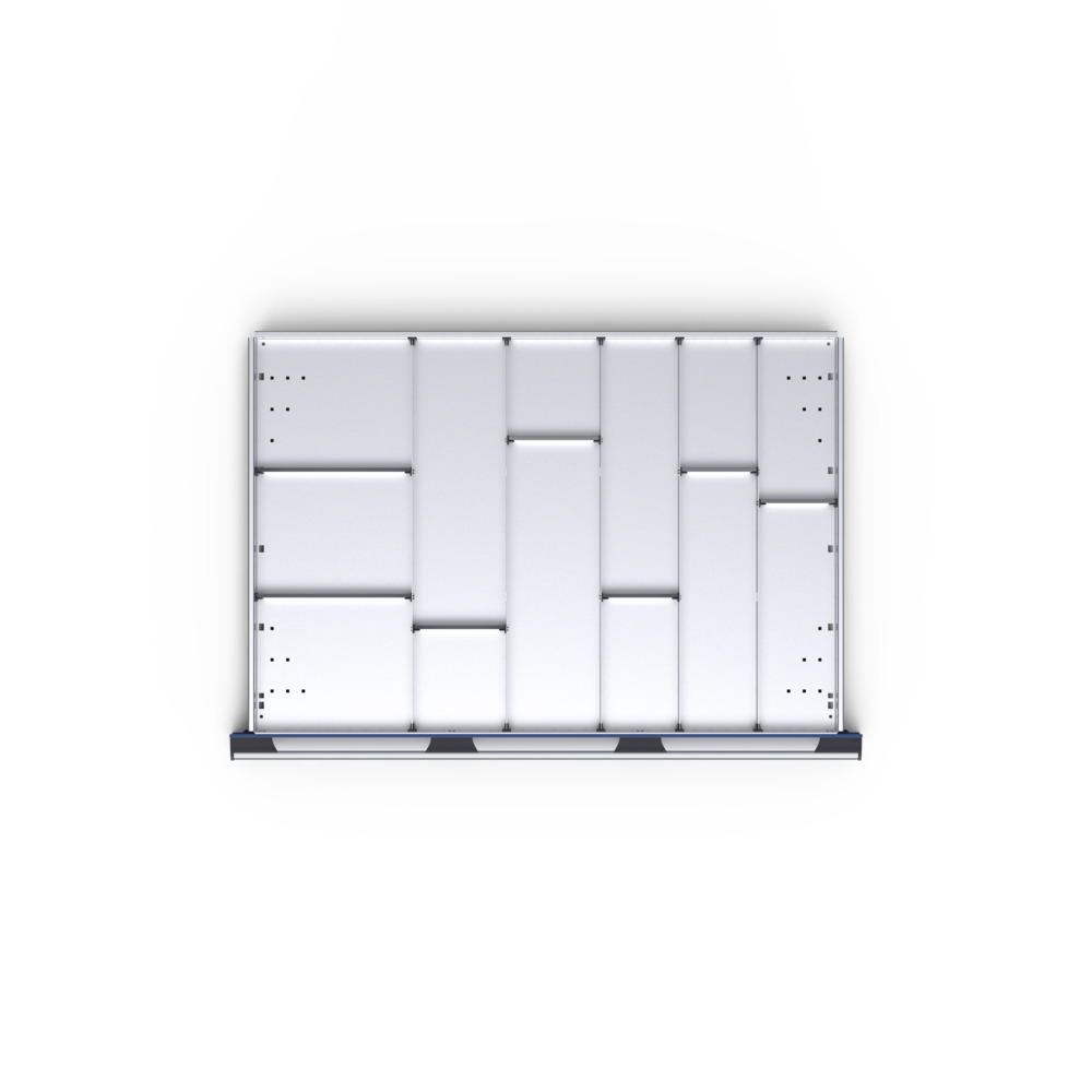 Jeu de séparateurs ETS-107100-6 13 compartiments – 525x525x52 mm galvanisé 1