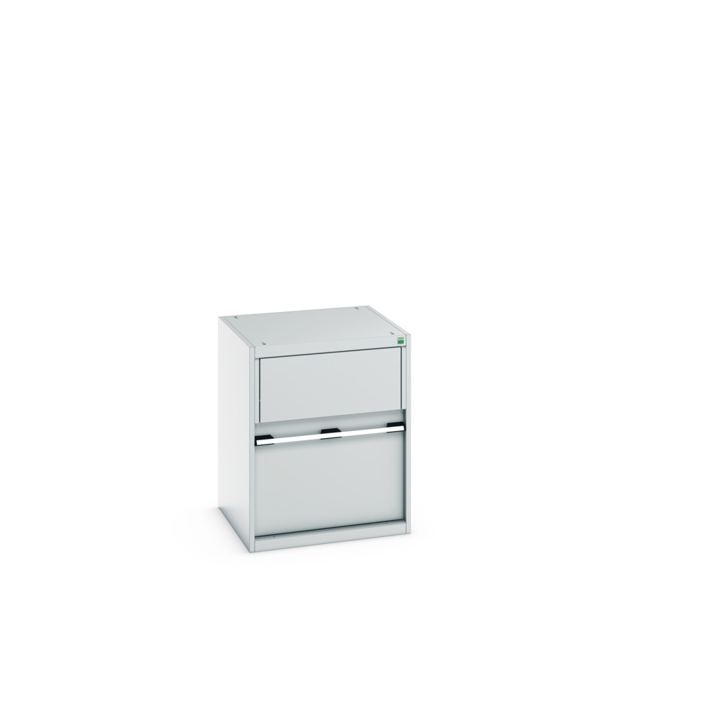 Armoire Kfz pour Déchets Cubio – 650x650x800 mm – Bac Alu amovible – RAL 7035 – Réf. 45001080.16V 2