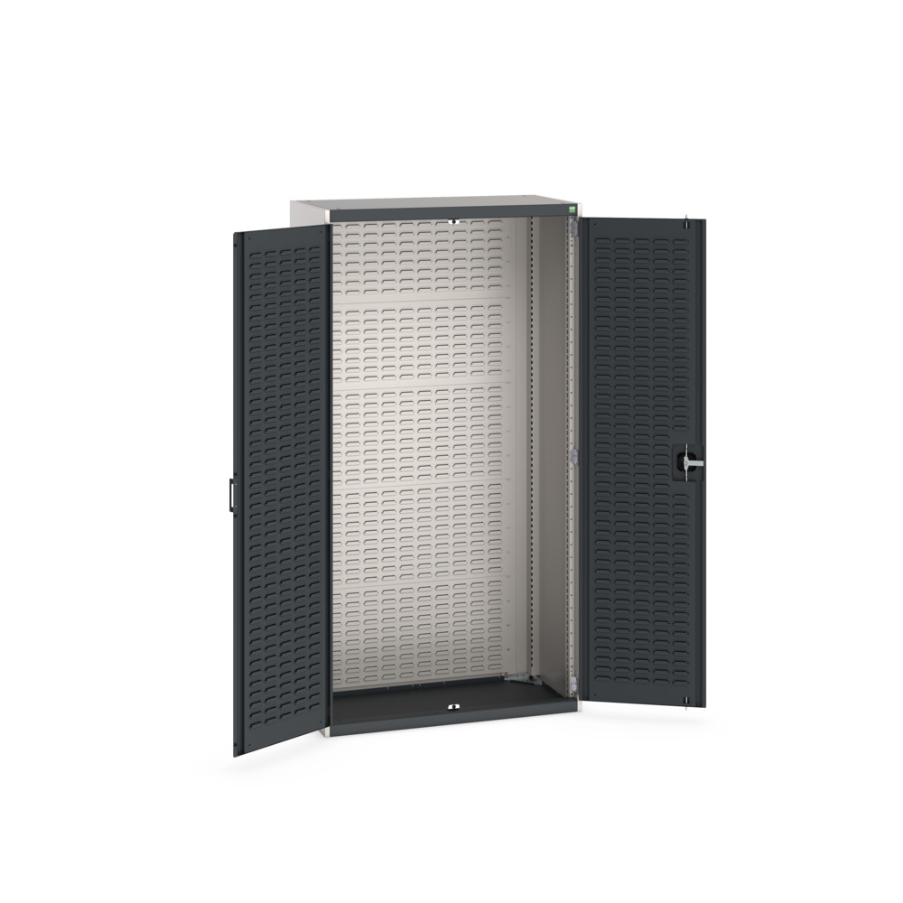 Armoire Cubio SMF-10520-2.4 – Portes à bacs, fond à bacs – 1050x525x2000 mm – RAL 7035/7016 - Image 2