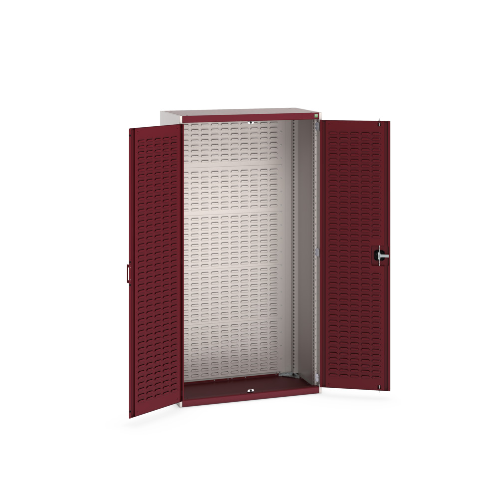 Armoire Cubio SMF-10520-2.4 – Portes à bacs, fond à bacs – 1050x525x2000 mm – RAL 7035 / RAL 3004 - Image 2