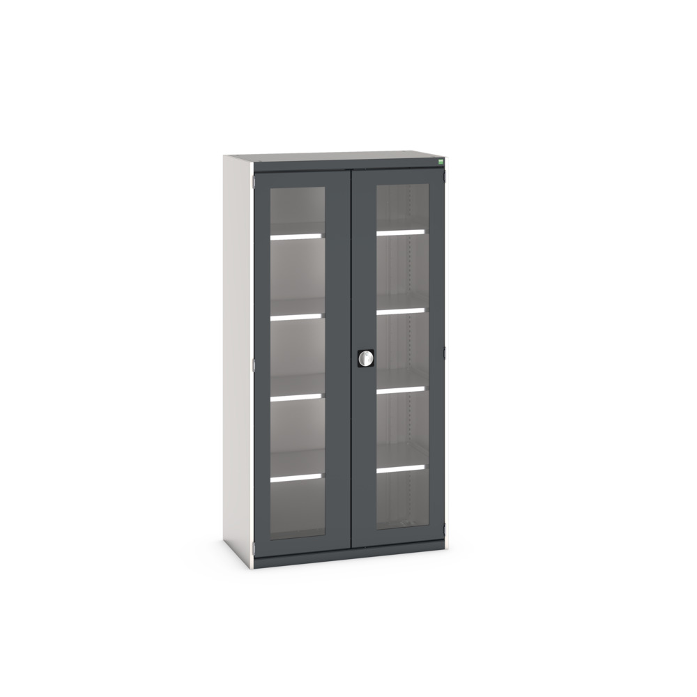 Armoire Cubio SMFS-10520-2 avec portes transparentes – 4 tablettes – 1050x525x2000 mm 1