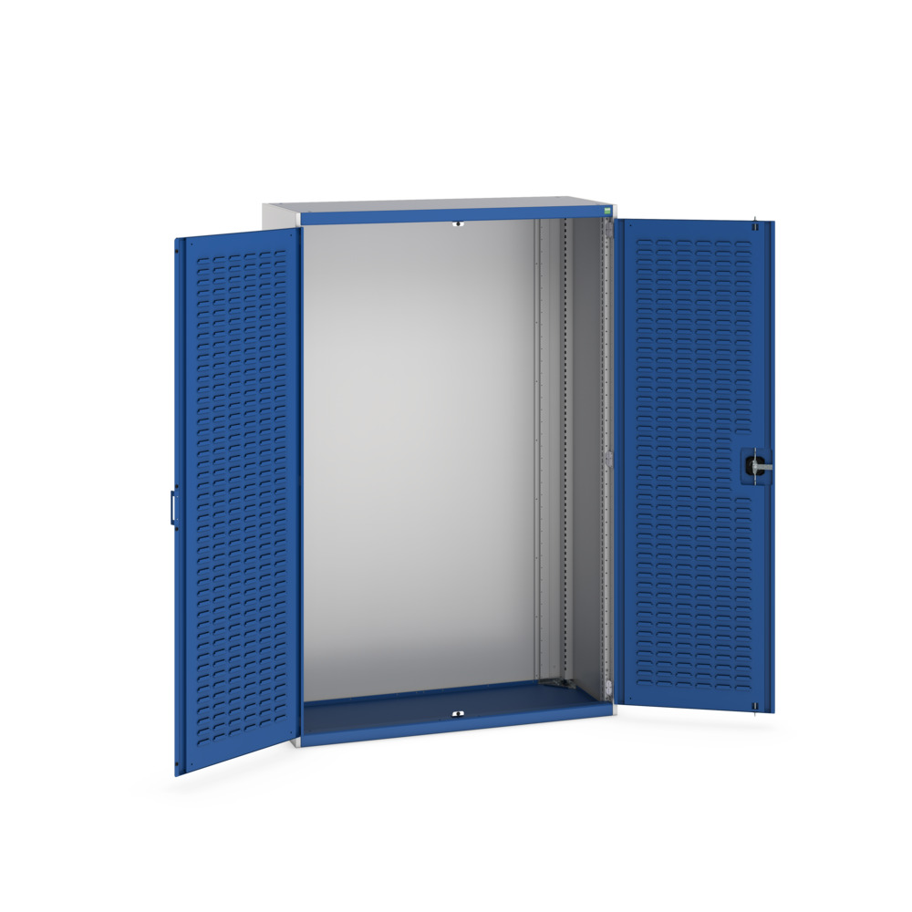 Armoire cubio SMLF-13520-2 – 1300x525x2000 mm – portes à bacs – RAL 7035 / RAL 5010 2