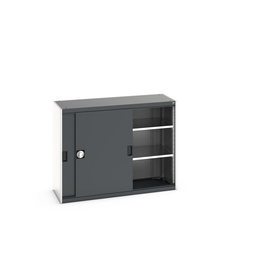 Armoire Cubio SMS-13510-1.1 avec portes coulissantes – 2 tablettes – LxPxH: 1300x525x1000 mm 1