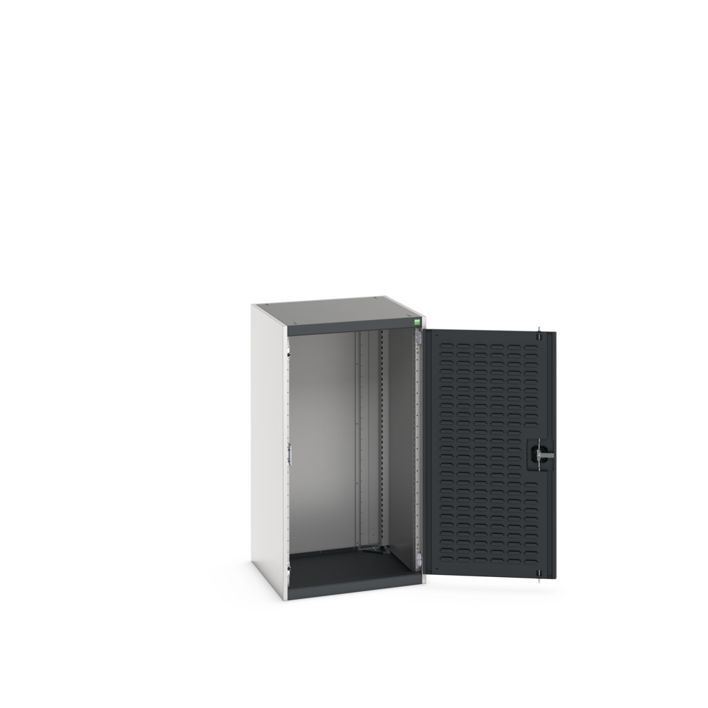 Armoire Cubio SMLF-6612-2 – Armoire à portes à bacs, dimensions 650x650x1200 mm, finition RAL 7035/7016 - Image 2