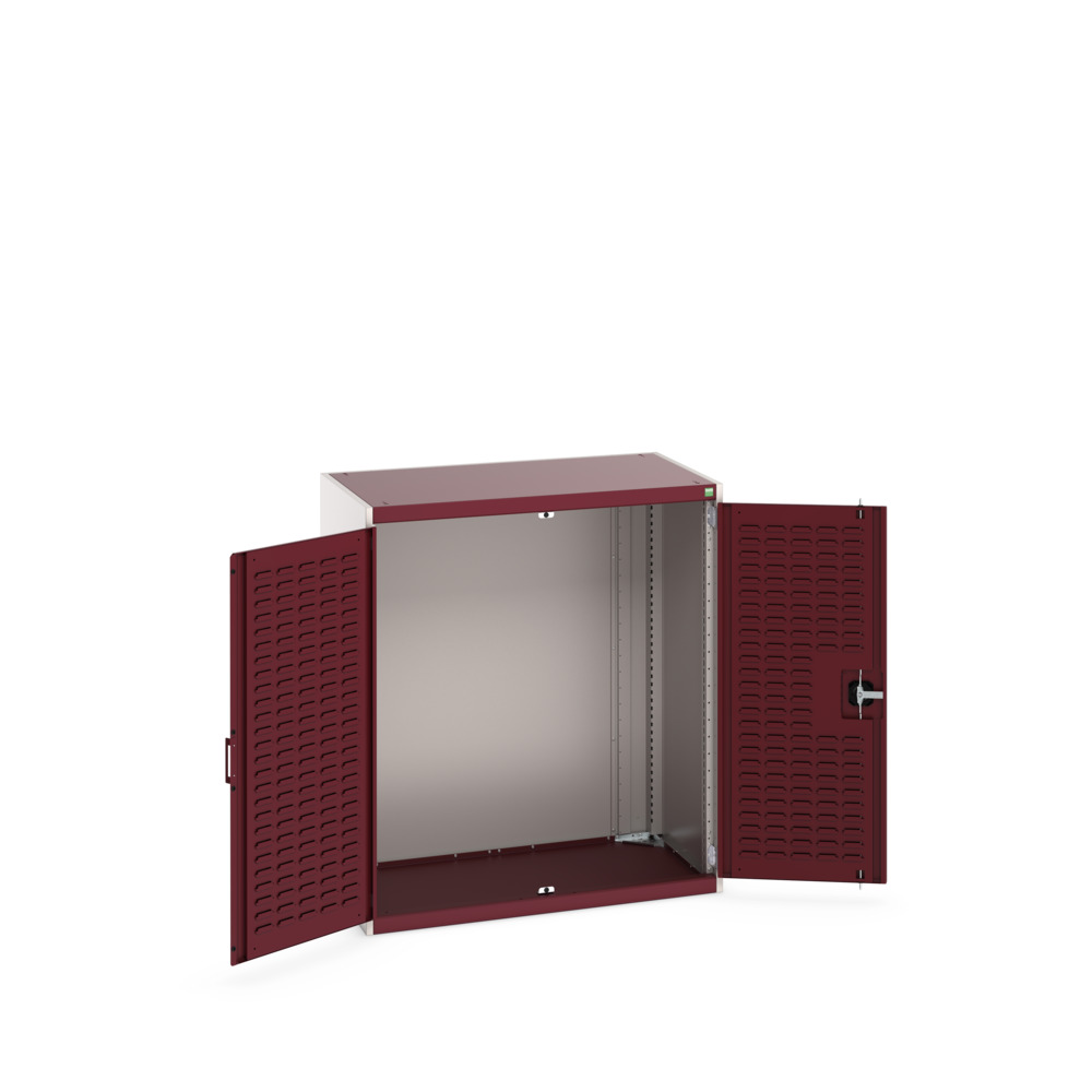 Armoire Cubio SMLF-10612-2 – Armoire industrielle en acier 1050x650x1200 mm, portes à bacs, RAL 7035/3004 2