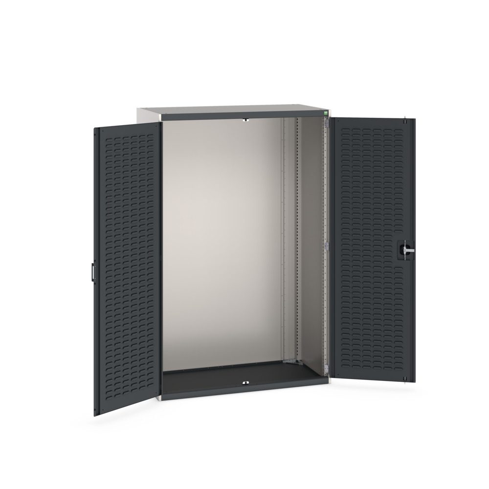 Cubio armoire SMLF-13620-2 – 1300x650x2000 mm, portes à bacs, RAL 7035/7016, tôle d&rsquo;acier - Image 2