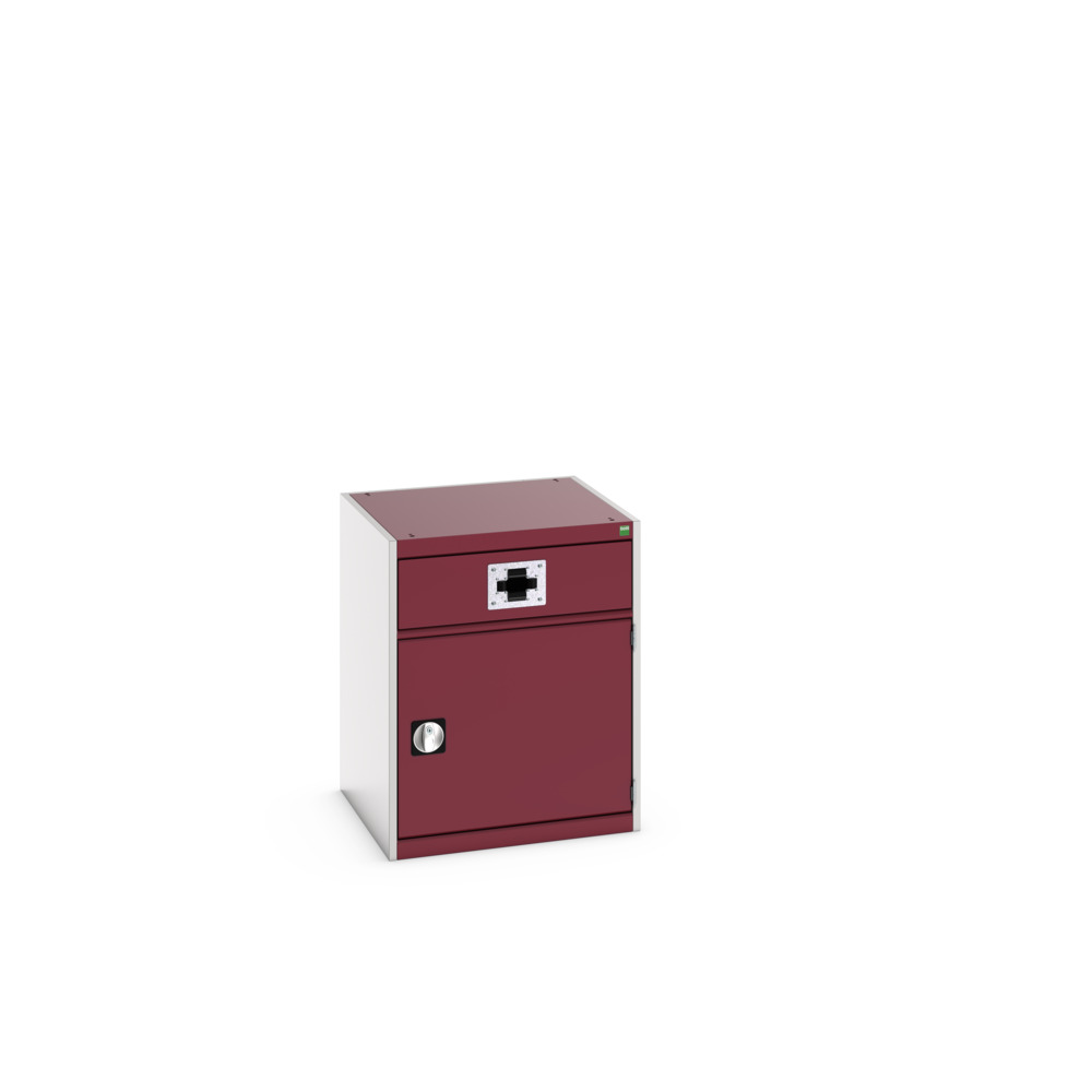Armoire Kfz Gestion de Fluides Cubio 650x650x800 mm – Porte Perfo, RAL 7035/3004 – 45001071.24V 2