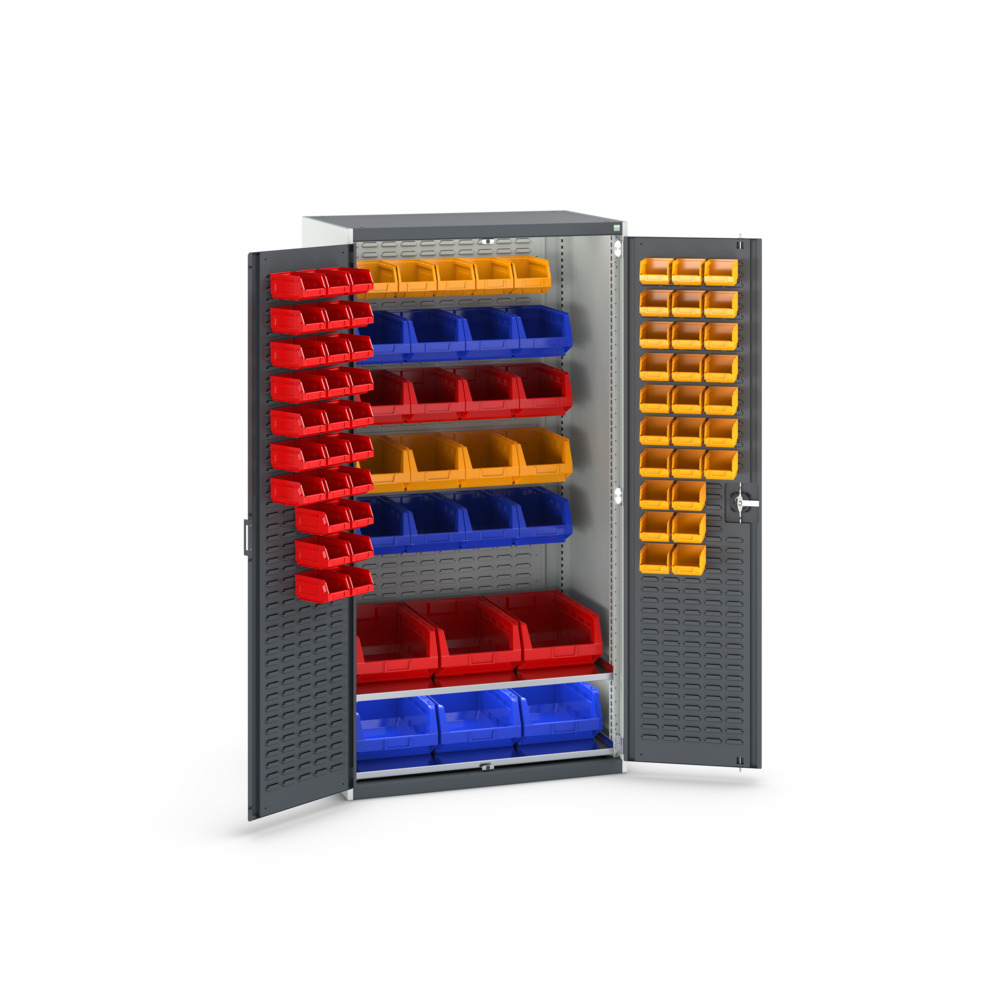 Armoire Cubio SMF-10620-2.6 – Armoire à bacs avec 81 bacs et 3 tablettes – 1050x650x2000 mm 2