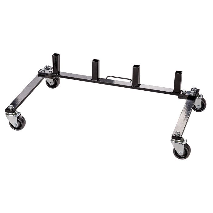 Rack de rangement pour 4 chariots de déplacement de véhicules 1