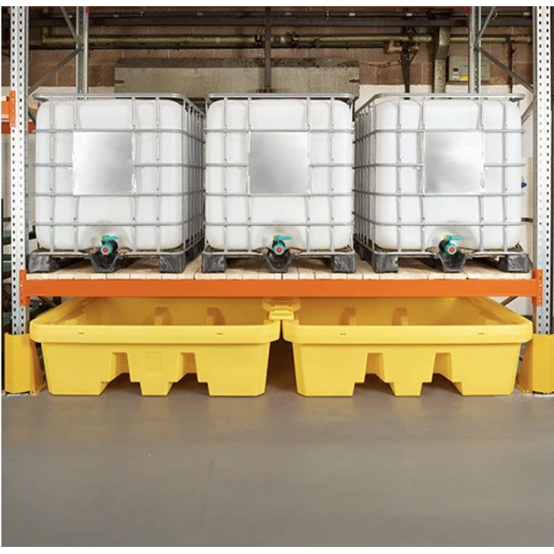 Double palette de rétention sous rayonnage – 1100 L – 3200 x 1300 x 510 mm – Réf. SDFR1983 1