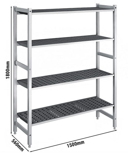 Étagère inox en aluminium 150 x 56 x 180 cm – Capacité 500 kg – Réf. TBS2LL1854RL155 1