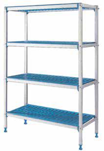 Étagères en aluminium – 4 niveaux – robustesse 90 kg par niveau – modèles X0252 à X0256 1