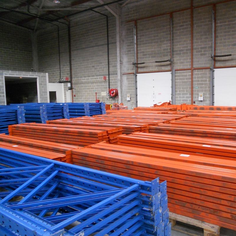 Racks à palettes d&rsquo;occasion, Hauteur 4000 mm, Lisses 2700 ou 3600 mm, Charge 1200Kg/niveau 1