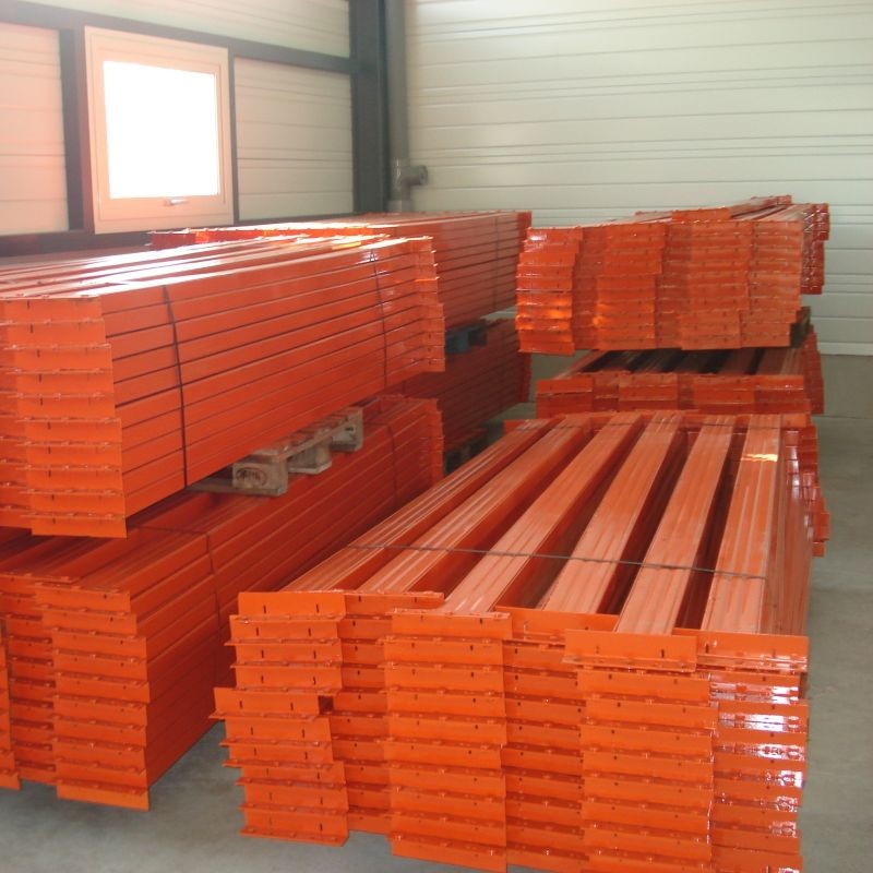 Racks à palettes d&rsquo;occasion – Hauteur 5000 mm, Lisses 2700 ou 3600 mm, Charge 2400Kg/niveau 1