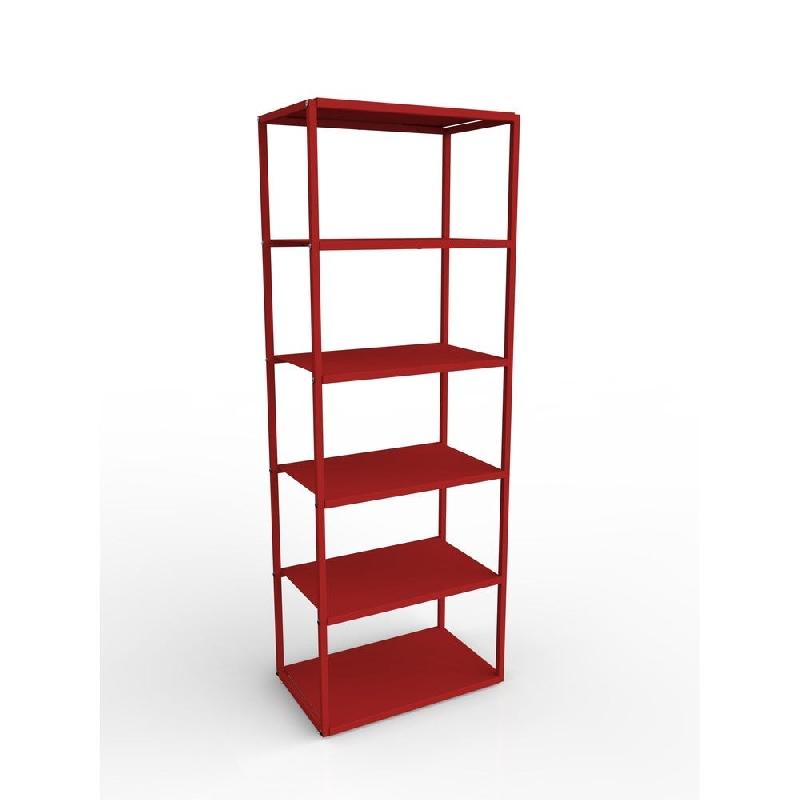 Kit structure + tablette rouge – L64,2xP39,2xH177cm – Tube 20x20mm - Image 1