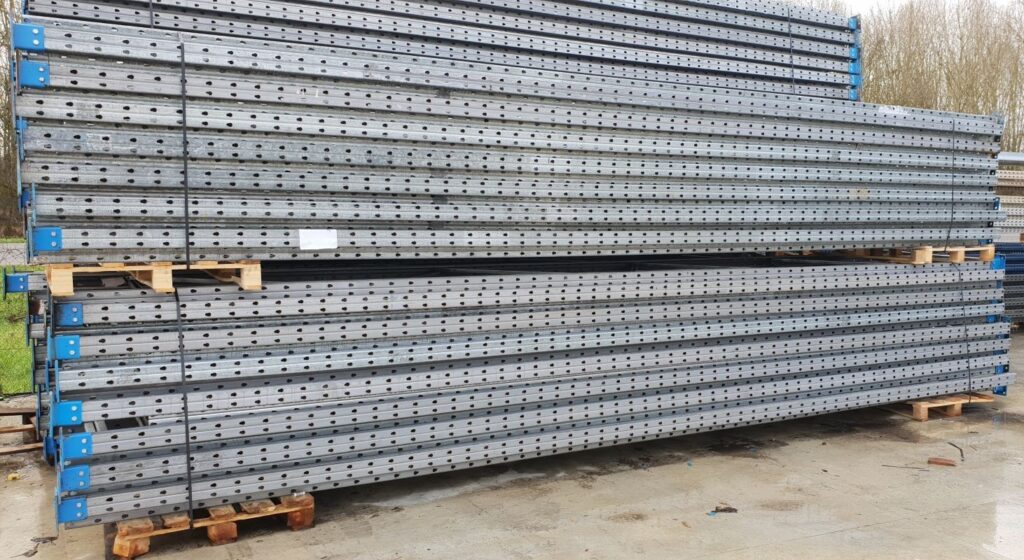 Racks à Palettes Galvanisés – 12 Échelles H.5000 mm, 80 Lisses 2700 mm 1T8 – Occasion 1