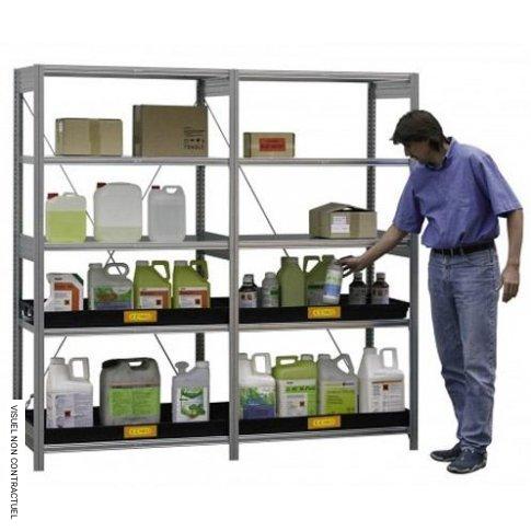 Module d&rsquo;extension sur 5 étages pour rayonnage 10/20 – CEMO – Pour produits non corrosifs – Charge max 800 kg – 101x63x200 cm - Image 1
