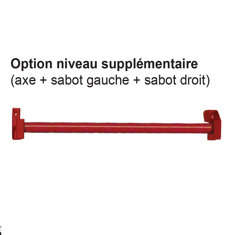 Niveau supplémentaire pour rack à touret – axe et sabots pour petites bobines – référence 202.2091.01 1