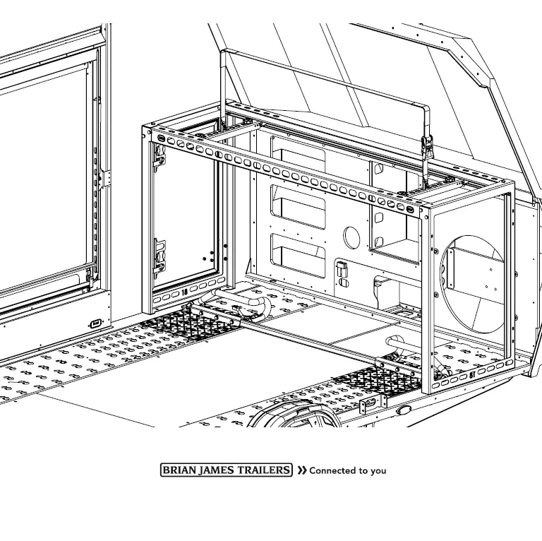 Rack à pneus Race Sport Brian James Trailers – largeur 2.1 m – Réf. P-TRAS-4010-K-N 1