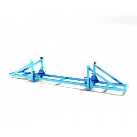 Palette renforcée porte-barres – gerbable jusqu&rsquo;à 4 niveaux – capacité 3000 kg – stockage barres 3 à 8 m 1