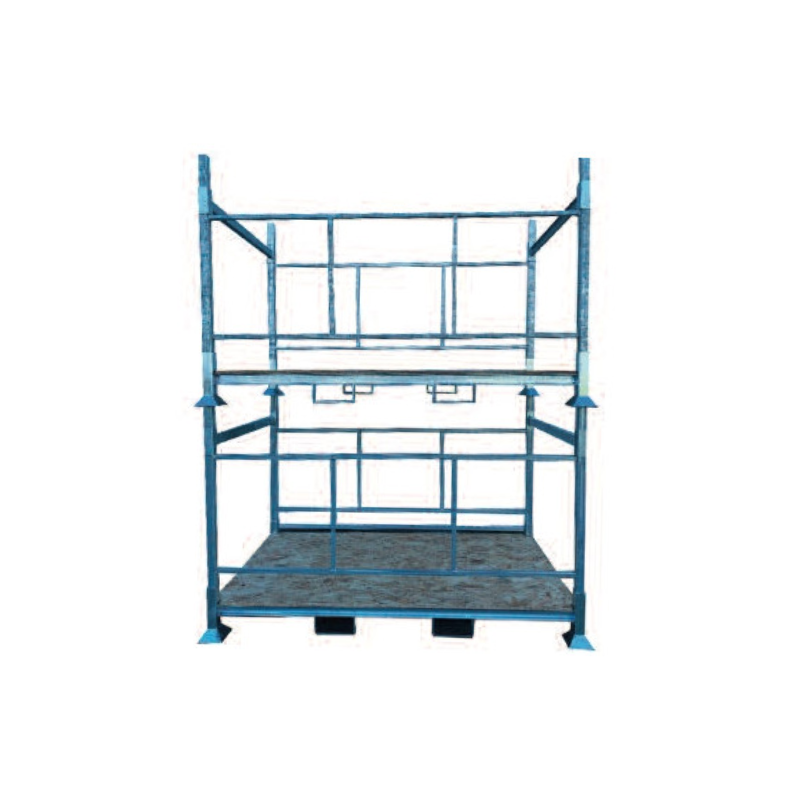Palettes acier gerbables à ridelles – Rack empilable 4 niveaux – 800 kg – 2100 x 1150 mm 1