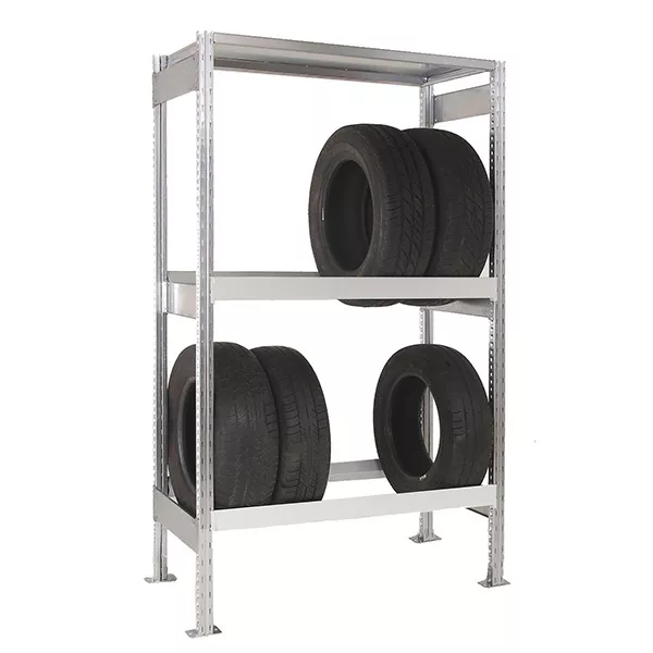 Petit rack à pneus 3 niveaux – Hauteur 2000 mm – Profondeur 400 mm – Pour ateliers et garages 1