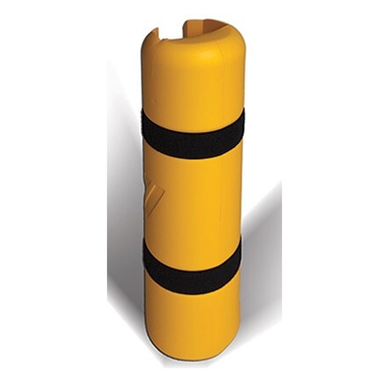Protection caoutchouc rayonnage Actichoc – Jaune, adaptable jusqu&rsquo;à 120 mm, EN 15 512 FEM 10.2.02 1