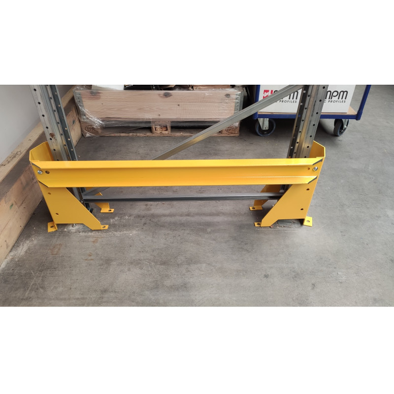 Protection latérale en acier pour rayonnage – Kit UPN, sabots et visserie – Longueur 1200 ou 2500 mm 1