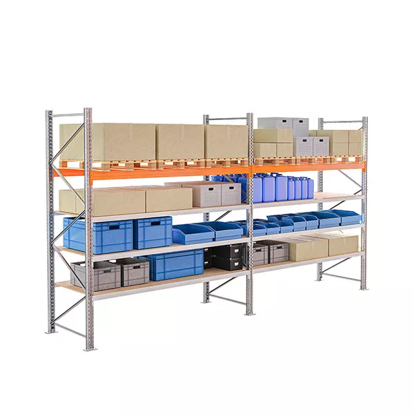 Rack à palettes et picking – 1 niveau palettes et 3 niveaux picking – Hauteur 3000 mm – Charge max 3036 kg par niveau rack 1