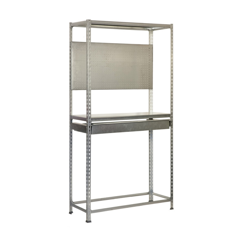 Rack à pneus avec panneau perforé – 3 niveaux, charge 200 kg, hauteur 2000 mm, longueurs 1000 ou 1200 mm - Image 4