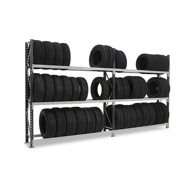 Rack à pneus 3 niveaux – Hauteur 2000 mm – Longueur 2000 mm – Profondeur 400 mm – Stockage modulable pour pneus de véhicules légers et utilitaires 1
