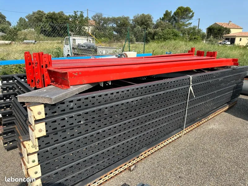 Rack de stockage à palettes – Lot avec 6 échelles 400mm et 10 lisses 2700mm – Occasion 1