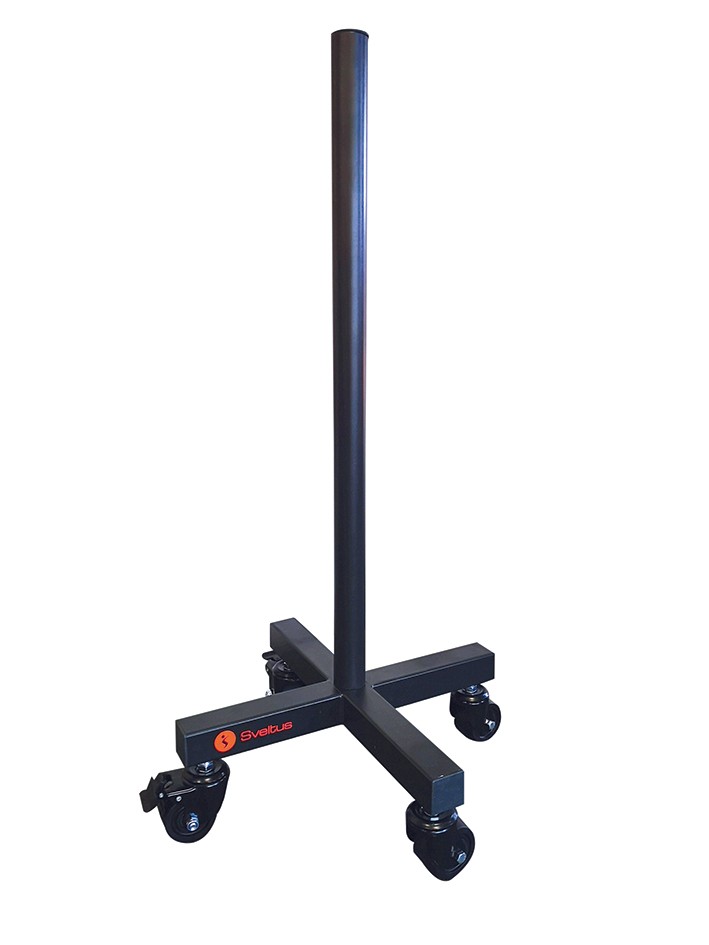 Rack mobile pour disques de musculation Sveltus – Acier, 500 kg max, 4 roues, 2 freins, réf. RCKDSQMSC-SV01/MB 1