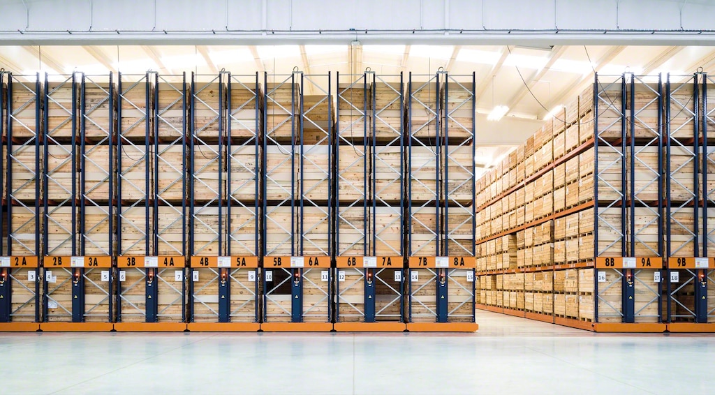 Rack mobile (palettier mobile) Movirack – Système de stockage haute densité pour palettes 1