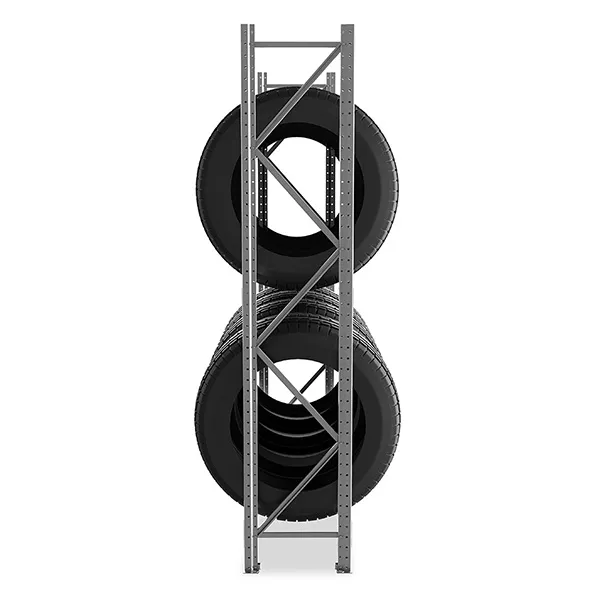 Rack à pneus poids lourds – Hauteur 2000 mm – Longueur 1800 mm – Profondeur 500 mm – Stockage modulable 2 niveaux 2