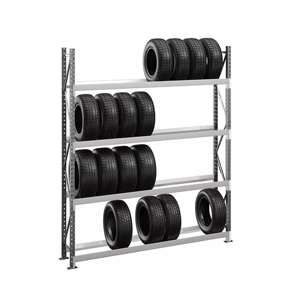 Rack à pneus 4 niveaux – Hauteur 2500 mm – Longueur 2000 mm – Profondeur 400 mm – Pour véhicules légers 1