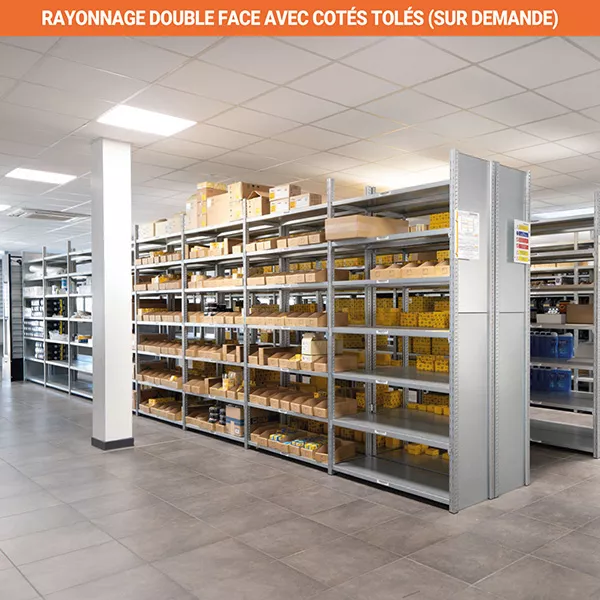 Rayonnage archives à 7 niveaux – Hauteur 2000 mm – Longueur 1500 mm – Profondeur 700 mm 2