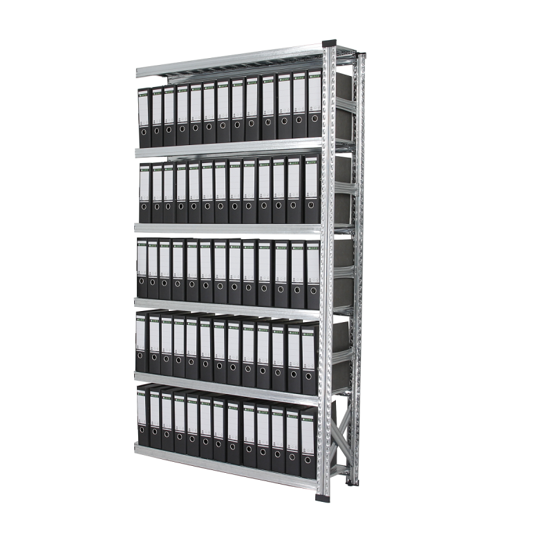Rayonnage archives galvanisé simple et double face – Hauteur 2100 mm – 50 à 140 classeurs – Charge 1500 kg 4