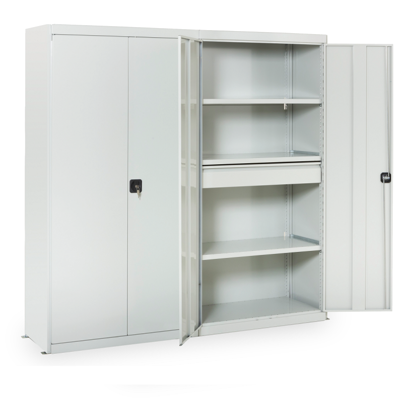 Rayonnage armoire double porte avec serrure – Hauteur 2000 mm – Charge 150 kg/niveau – Fabriqué en France - Image 4
