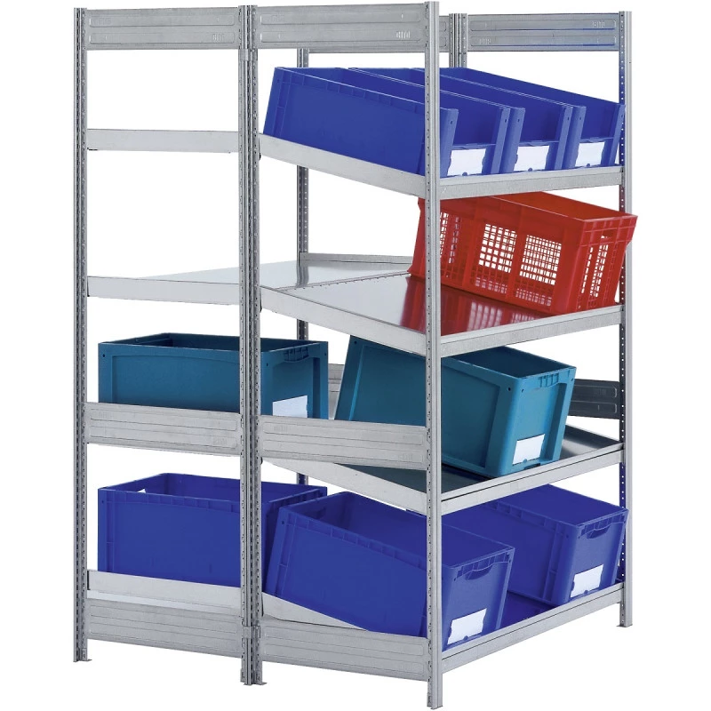 Rayonnage dynamique d&rsquo;approvisionnement double profondeur 1 inclinaison – Hauteur 2000 mm – Profondeur 800 mm 1